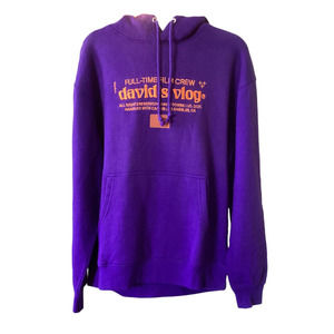 Fanjoy David's Vlog Graphic Sweatshirt Size S